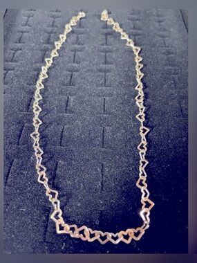 Sterling silver Heart-Shaped link necklace